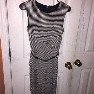 Striped Dress with Belt